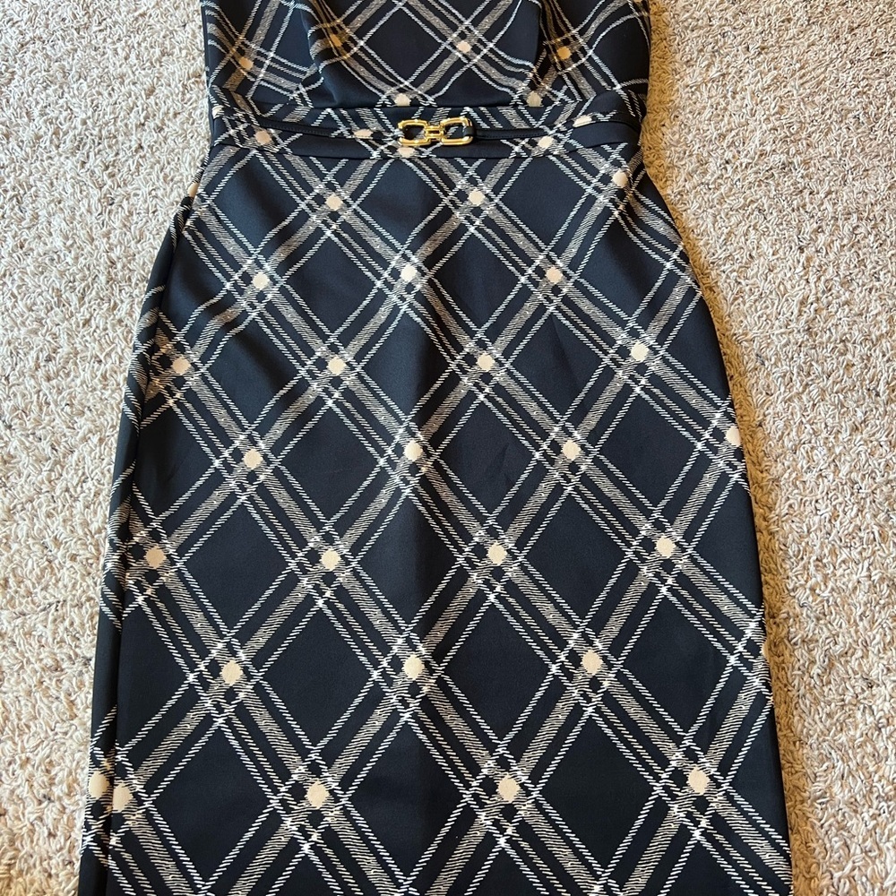 Enfocus Studio Black Sheath Dress Sleeveless Scoop Neck